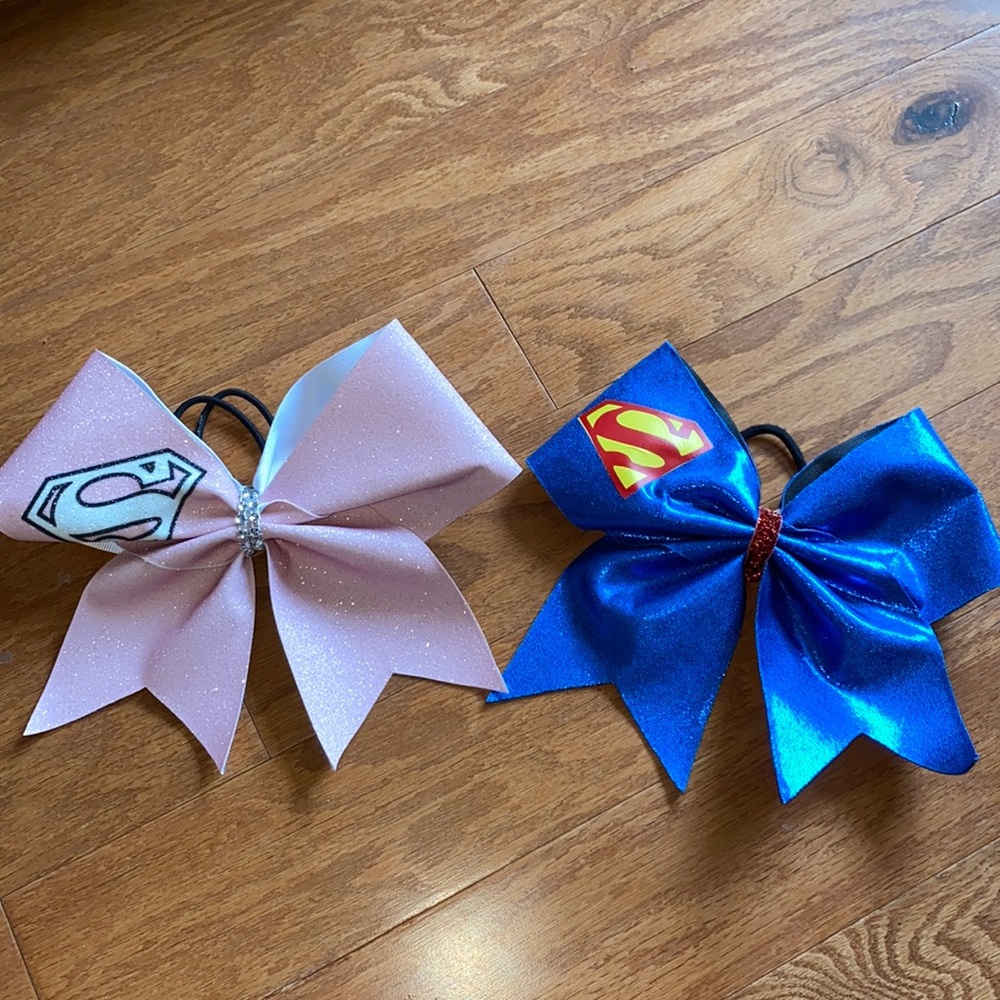Pink and Blue Superman bows!